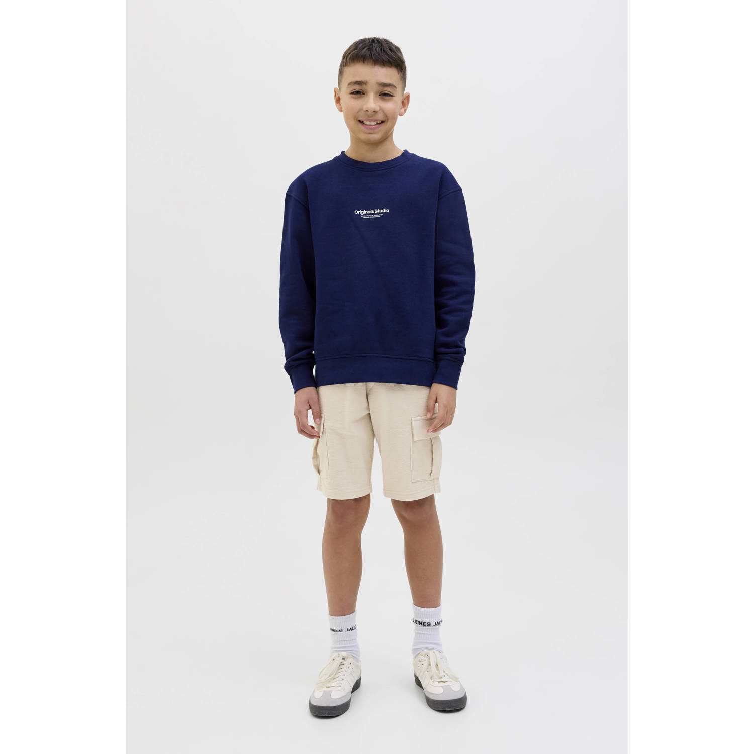 JACK & JONES JUNIOR sweatshort ecru