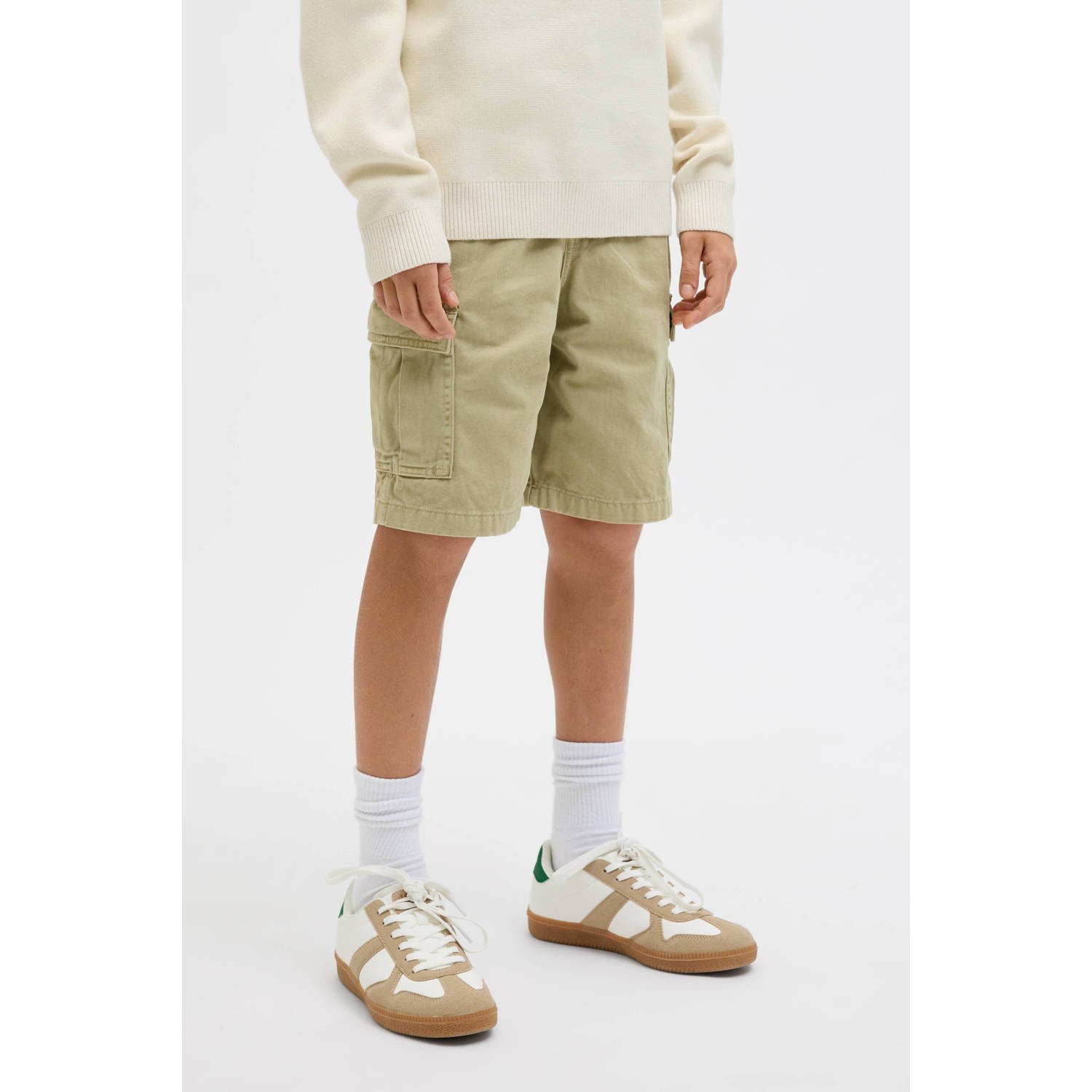 Jack & jones Regular fit korte cargobroek met steekzakken model 'KARL'