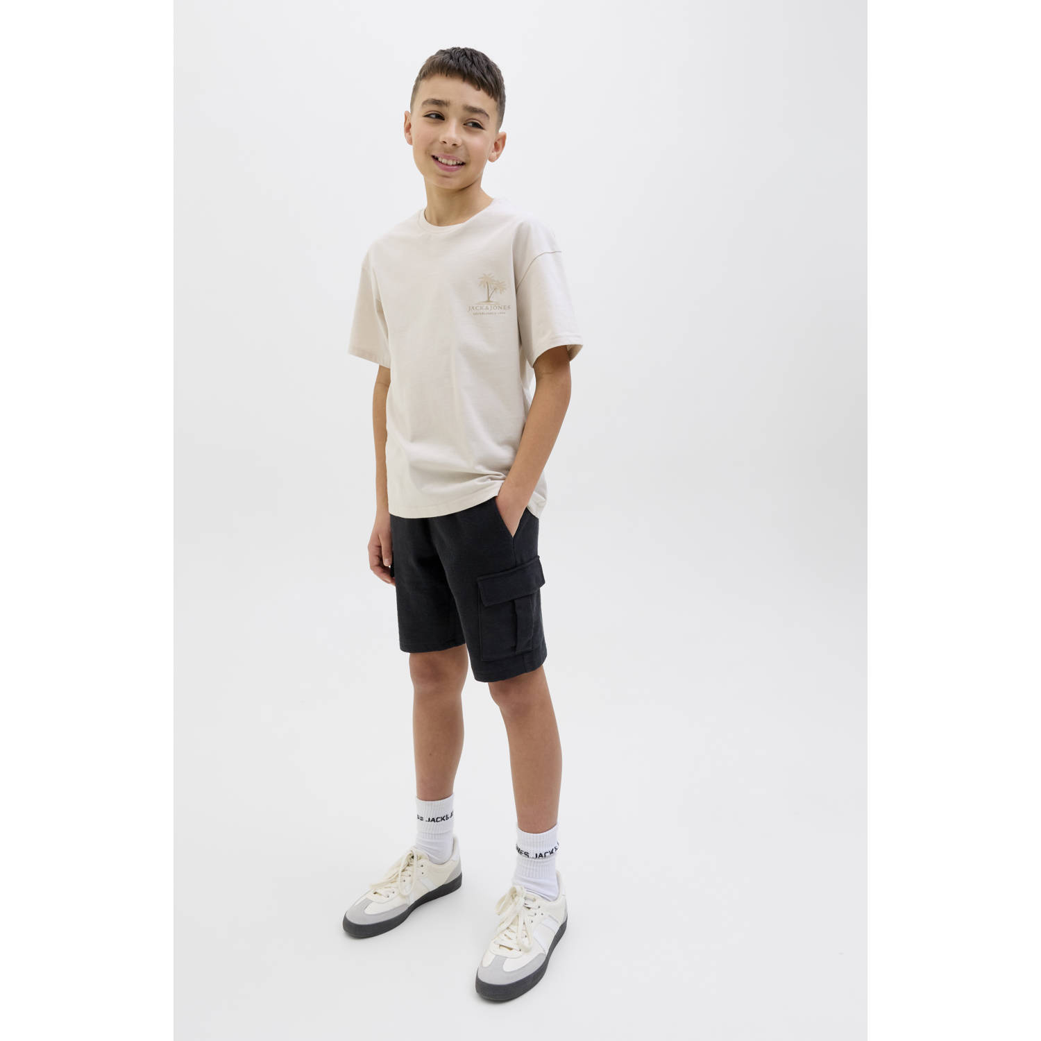 JACK & JONES JUNIOR sweatshort zwart
