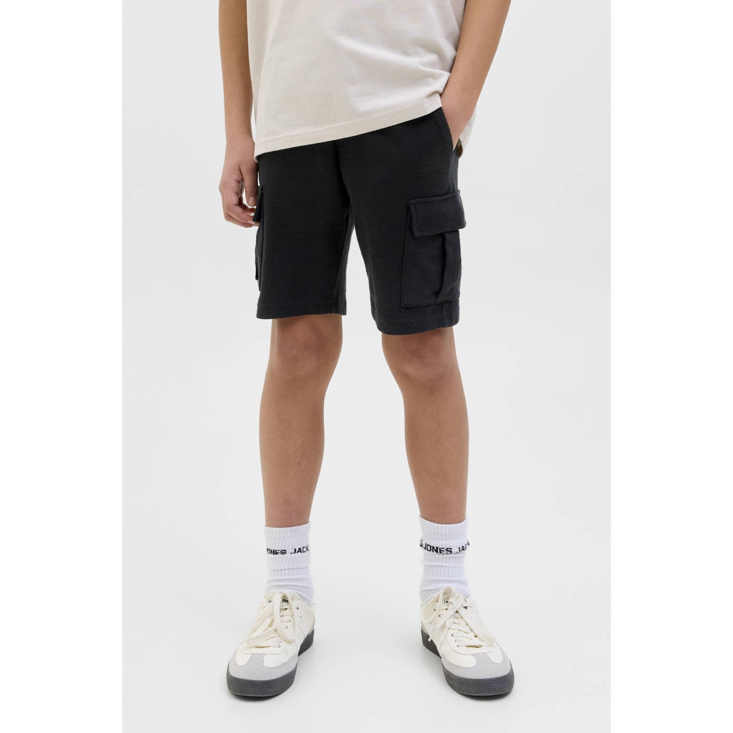 JACK & JONES JUNIOR sweatshort zwart