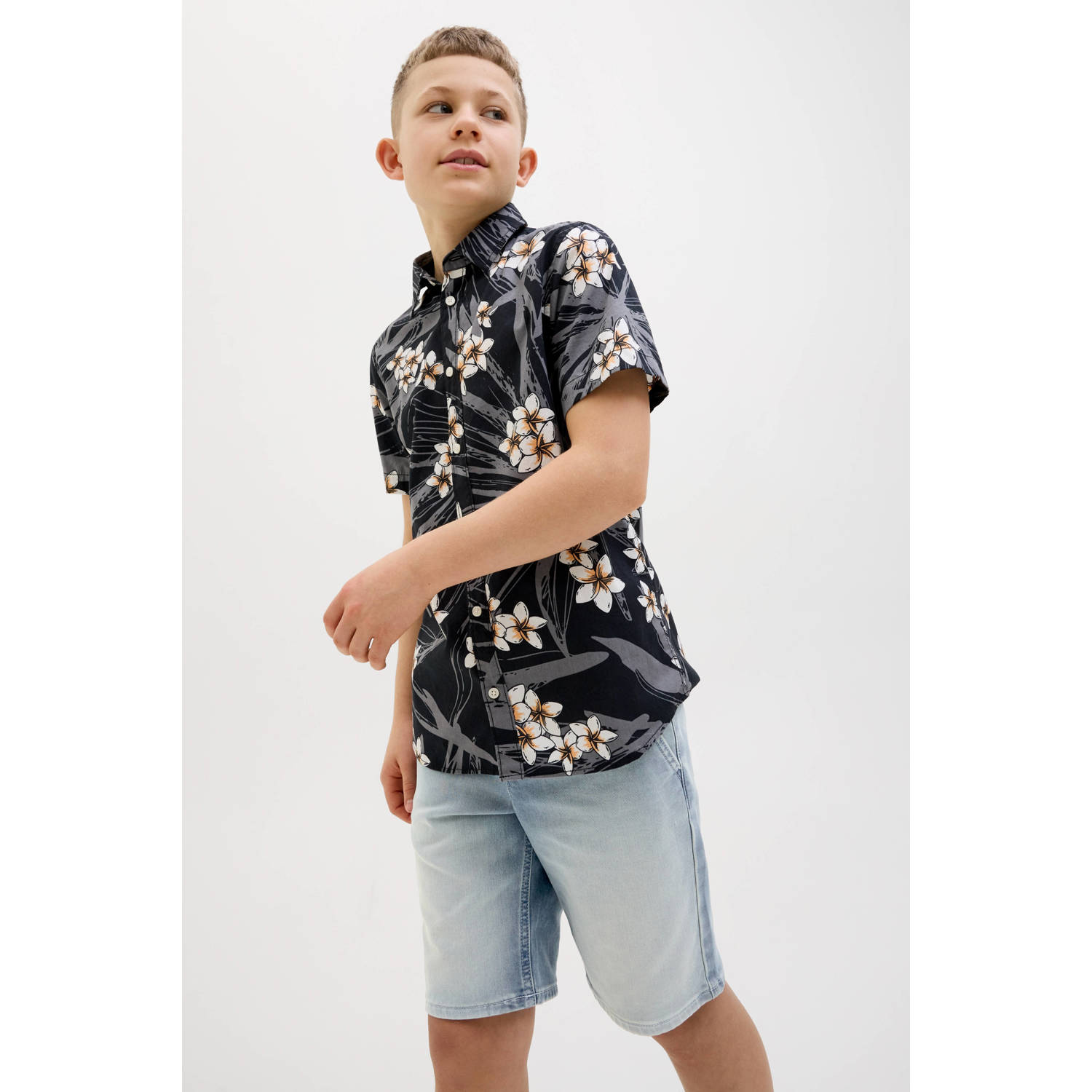 JACK & JONES JUNIOR denim short light blue denim