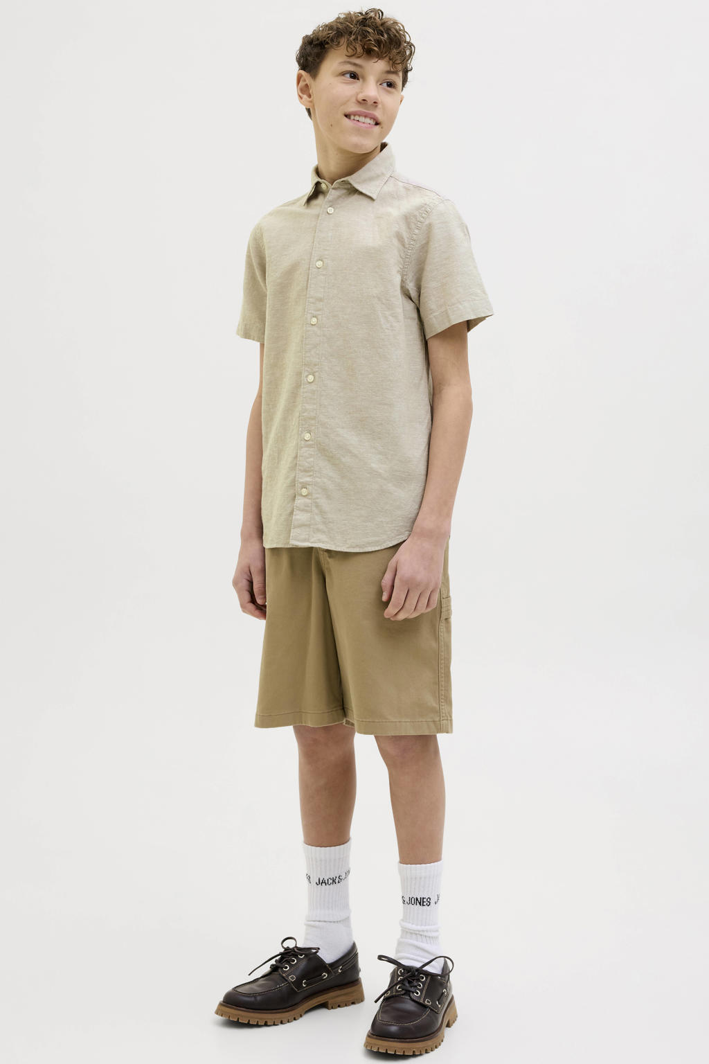 JACK & JONES JUNIOR overhemd beige