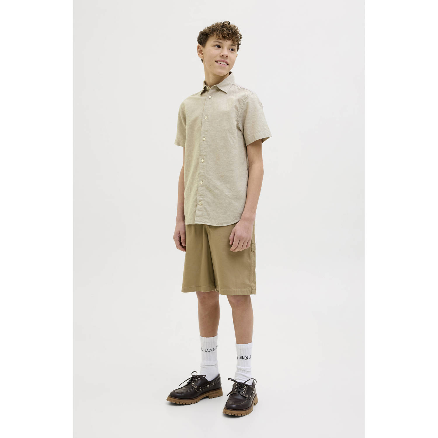 JACK & JONES JUNIOR overhemd beige