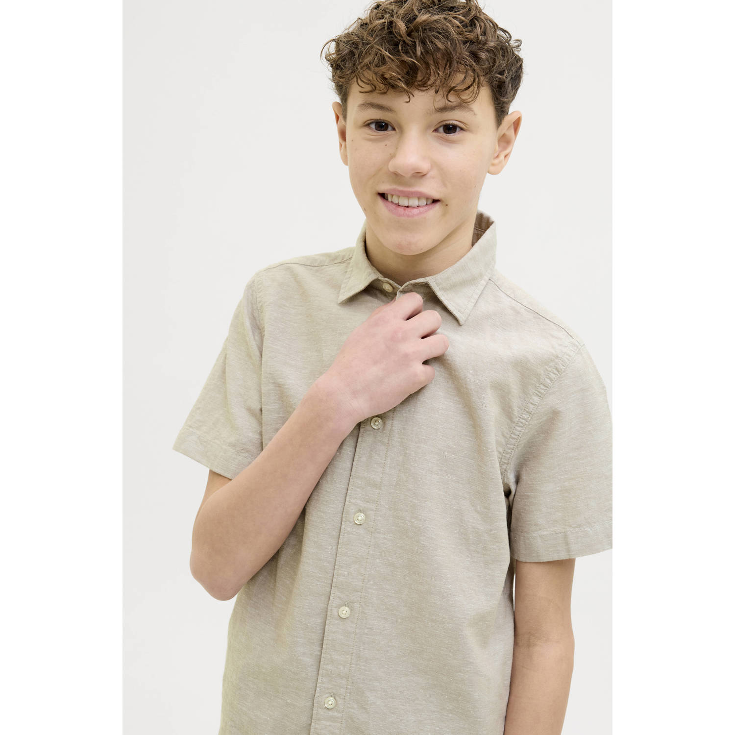 JACK & JONES JUNIOR overhemd beige