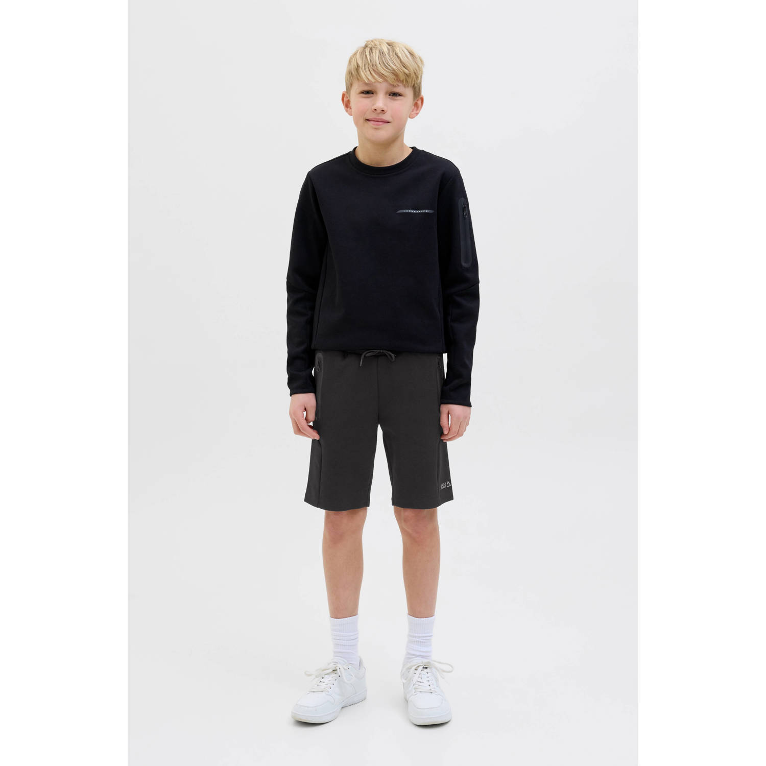 JACK & JONES JUNIOR sweatshort zwart