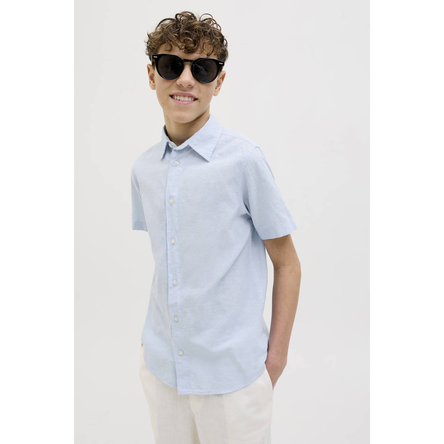 JACK & JONES JUNIOR overhemd lichtblauw