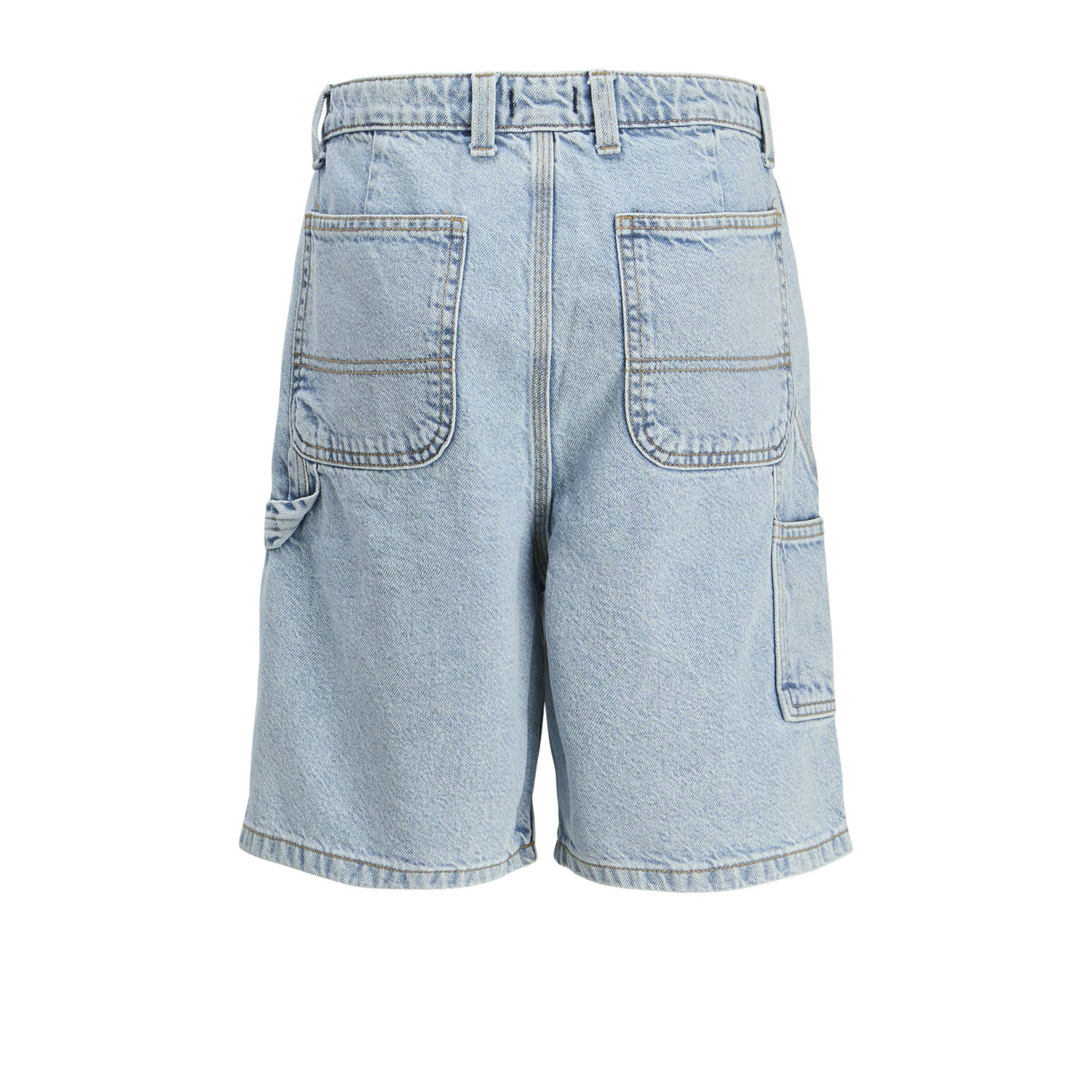 JACK & JONES JUNIOR loose denim short light blue denim
