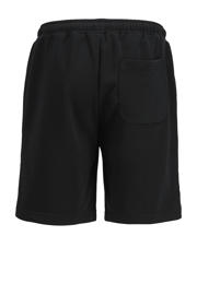 thumbnail: Zwarte jongens JACK & JONES JUNIOR sweatshort met relaxed, regular waist, elastische tailleband met koord en effen
