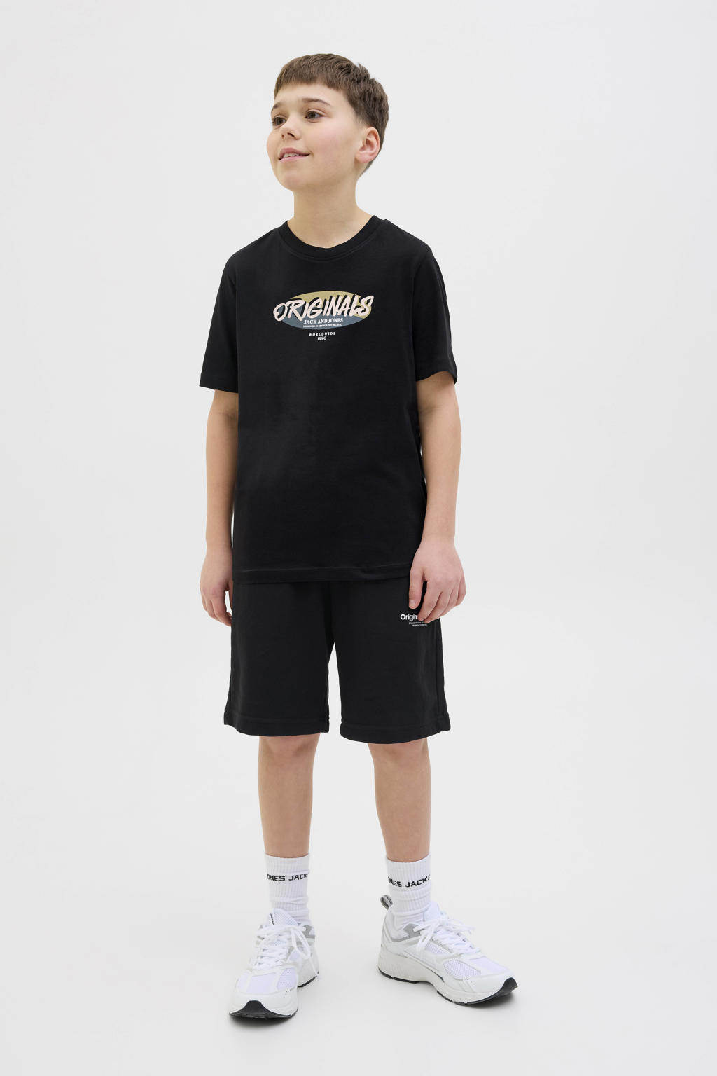 JACK & JONES JUNIOR sweatshort zwart