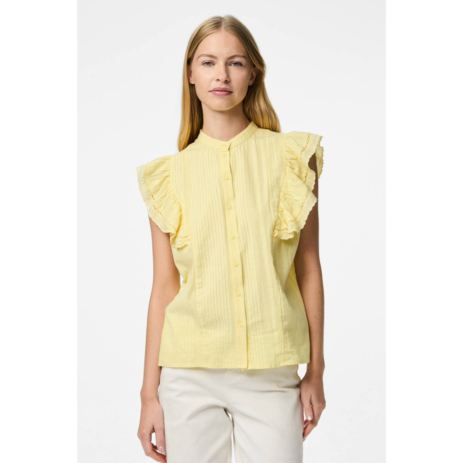 PIECES blousetop geel