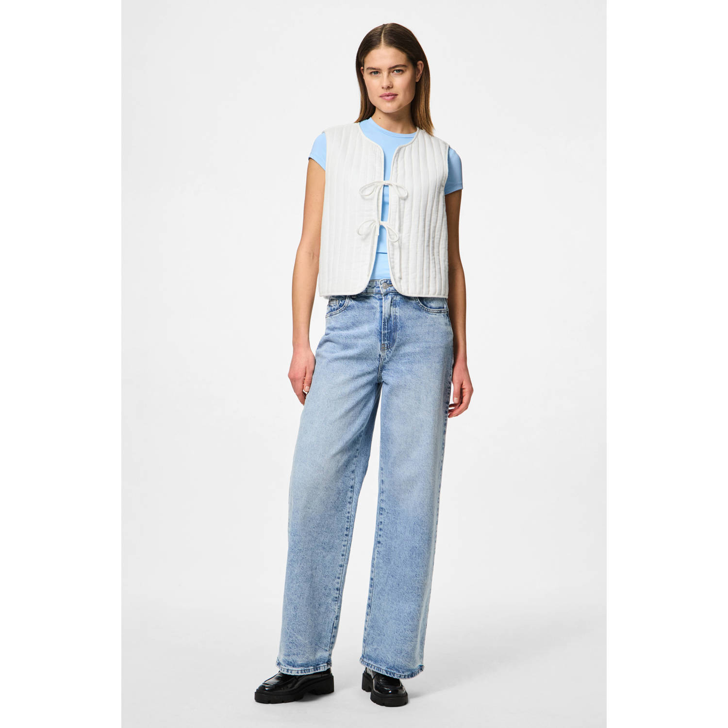 PIECES gilet wit
