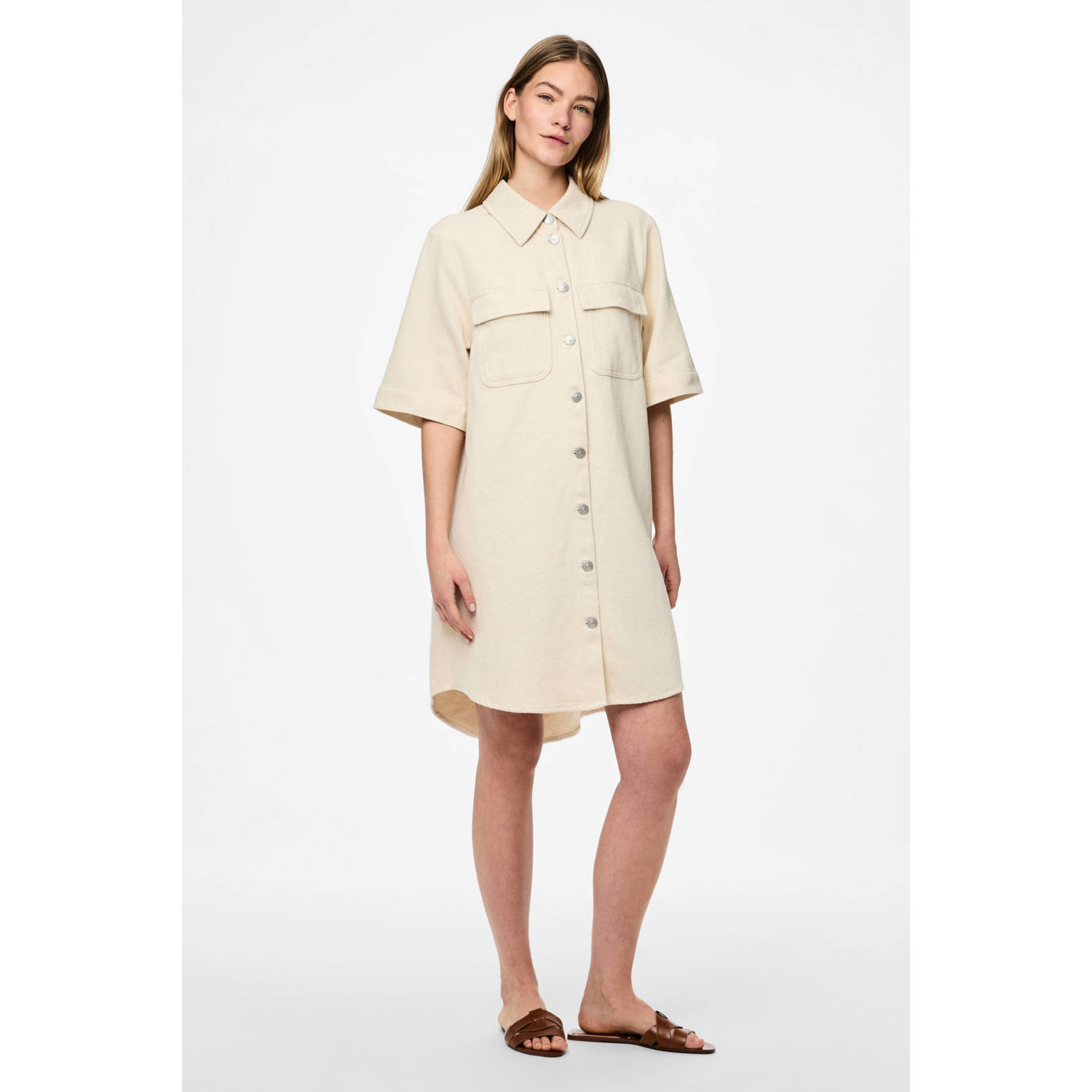 PIECES blousejurk beige