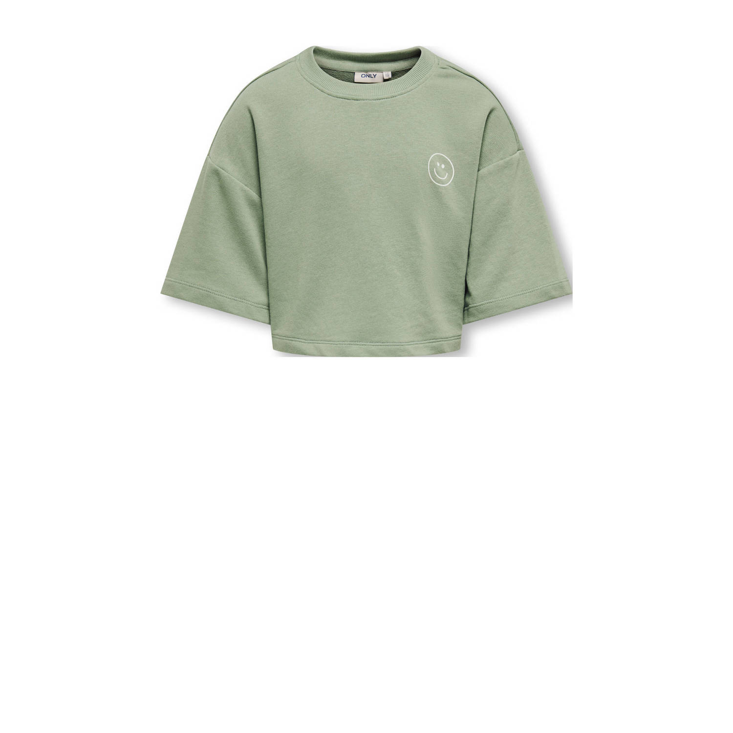 ONLY KIDS GIRL sweater + short zachtgroen