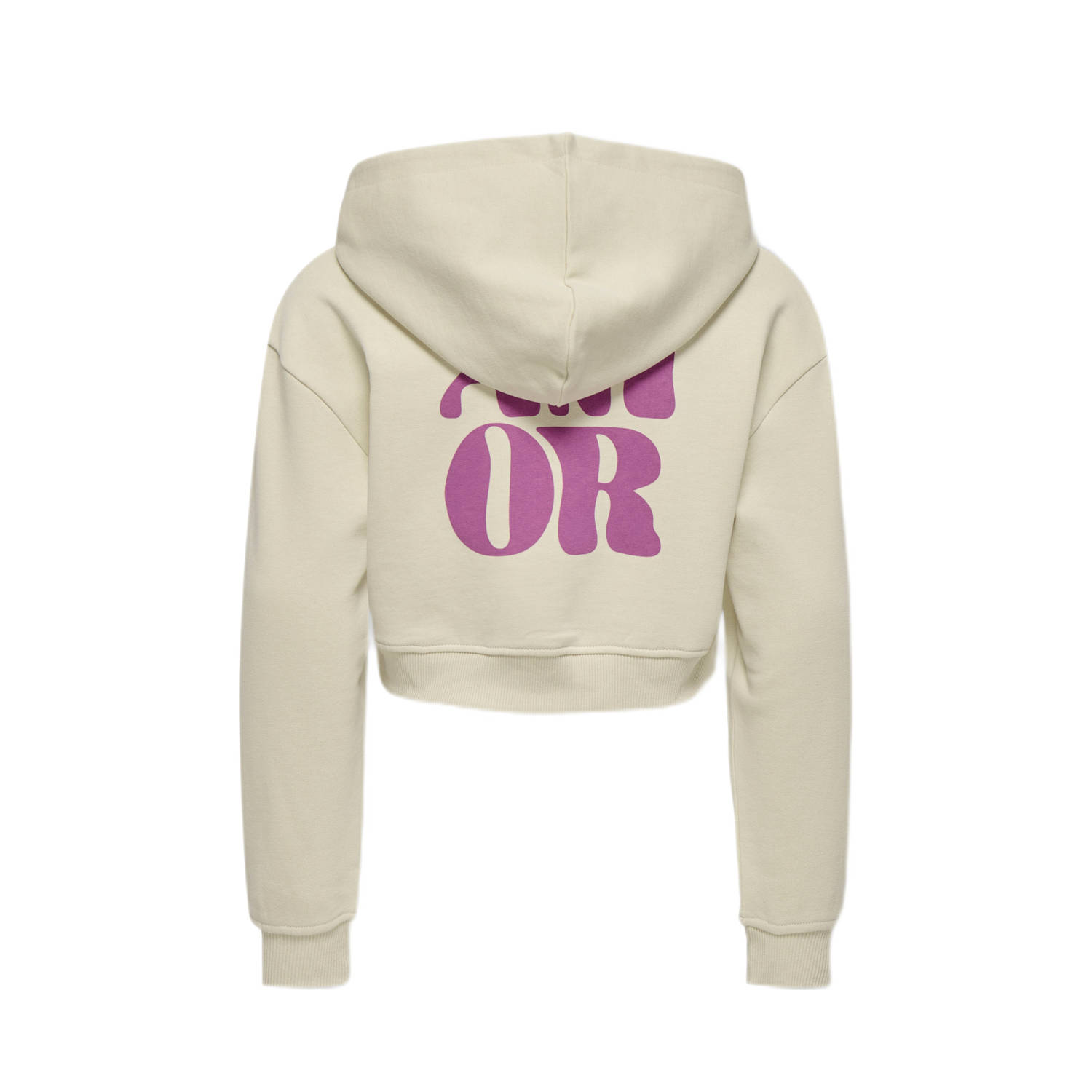 ONLY KIDS GIRL cropped hoodie ecru