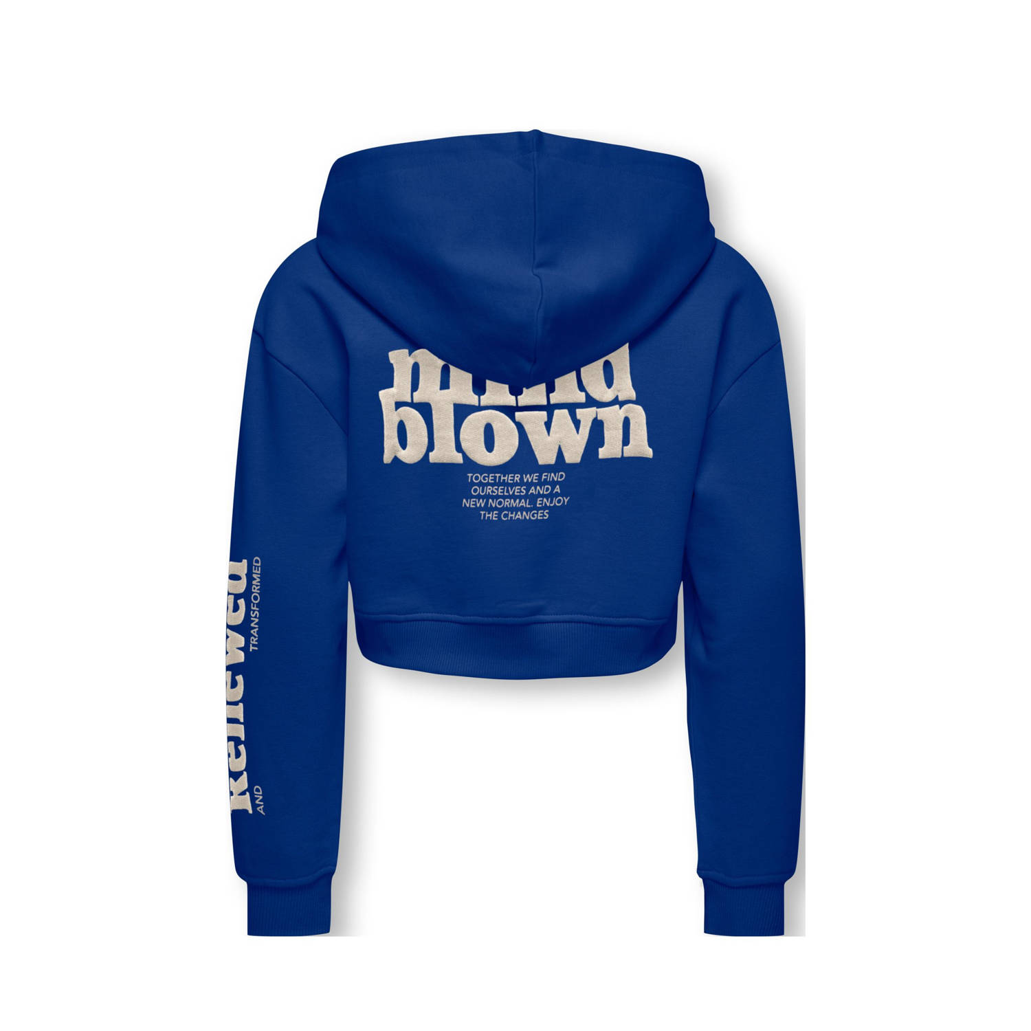 ONLY KIDS GIRL cropped hoodie hardblauw