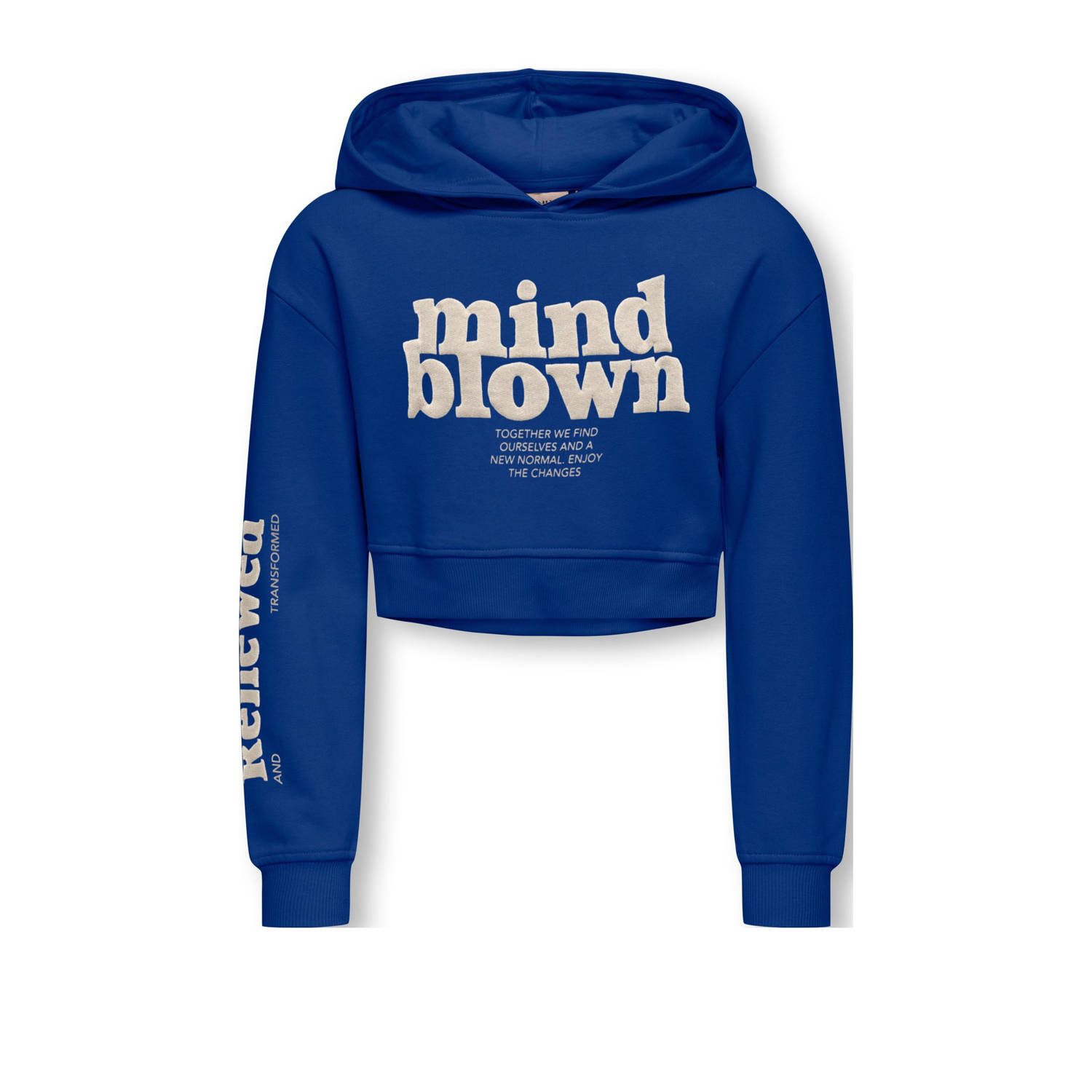 ONLY KIDS GIRL cropped hoodie hardblauw