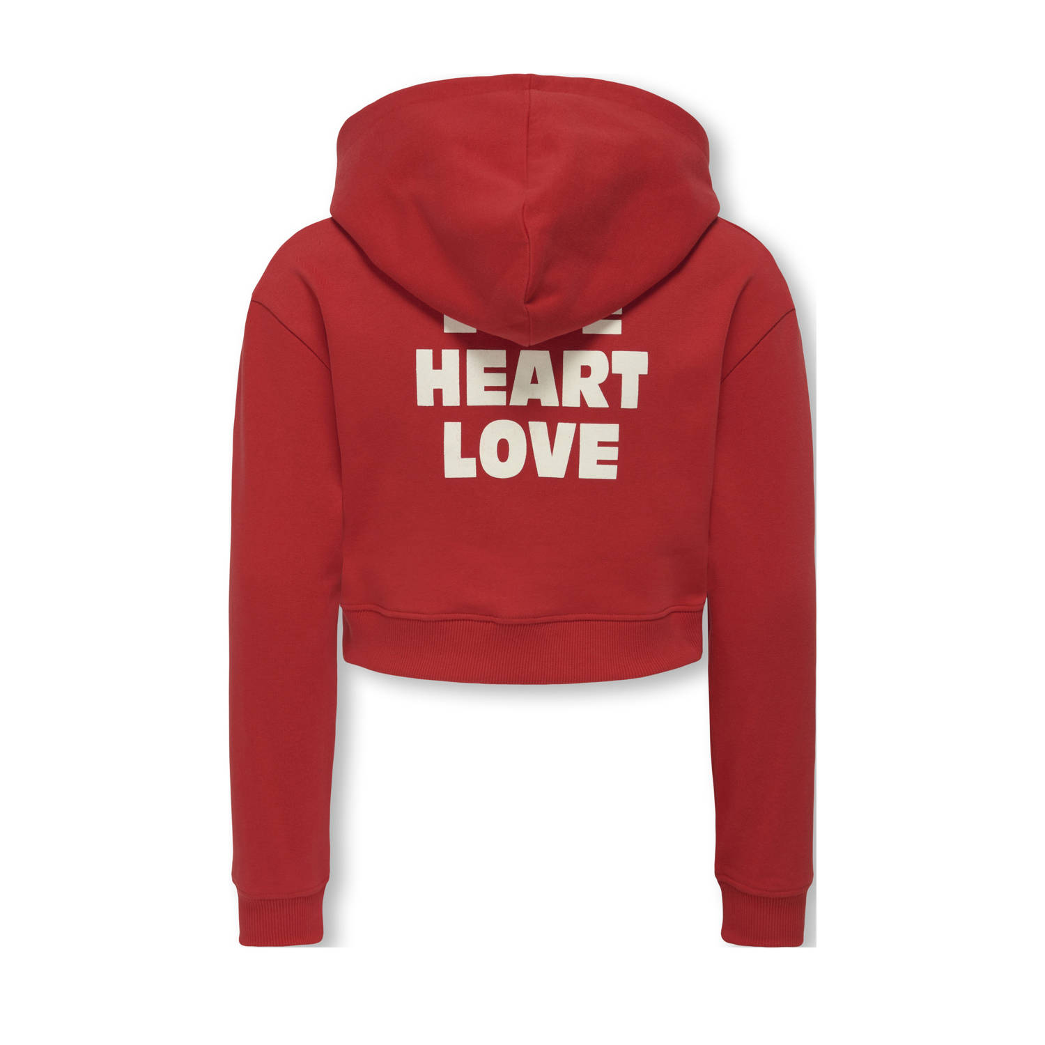 ONLY KIDS GIRL cropped hoodie rood