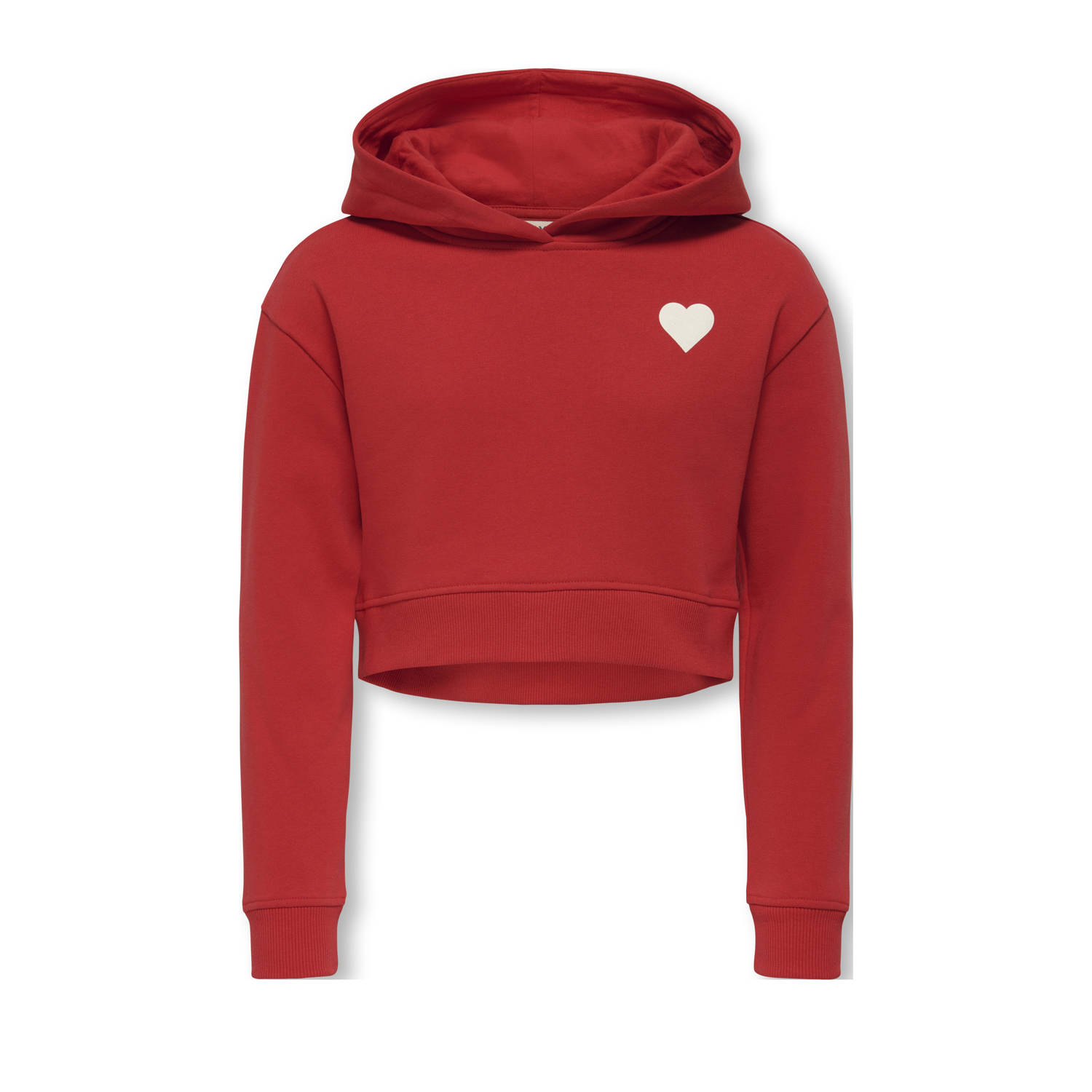 ONLY KIDS GIRL cropped hoodie rood