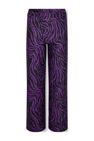 wide leg casual broek paars