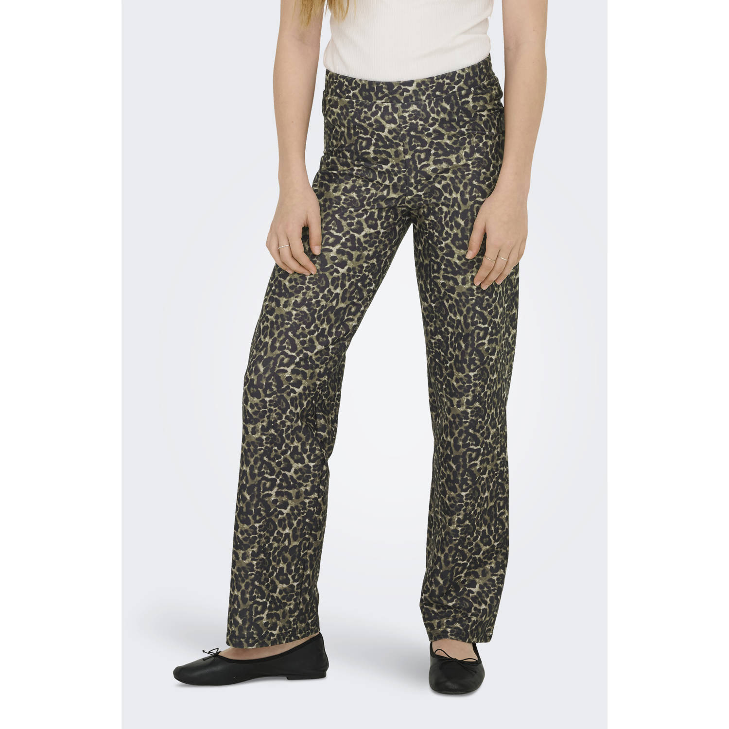 ONLY KIDS GIRL wide leg casual broek bruin