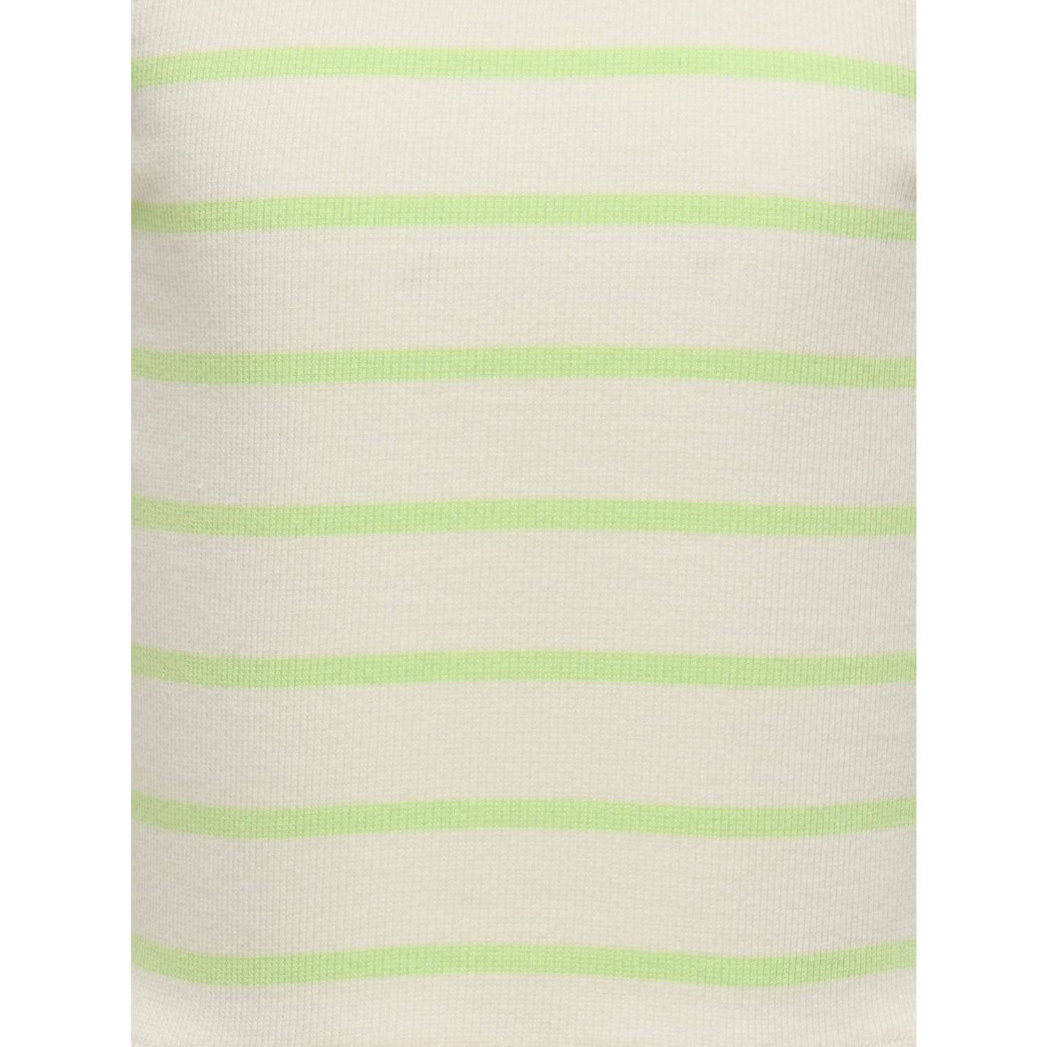 ONLY KIDS GIRL mouwloze top ecru groen