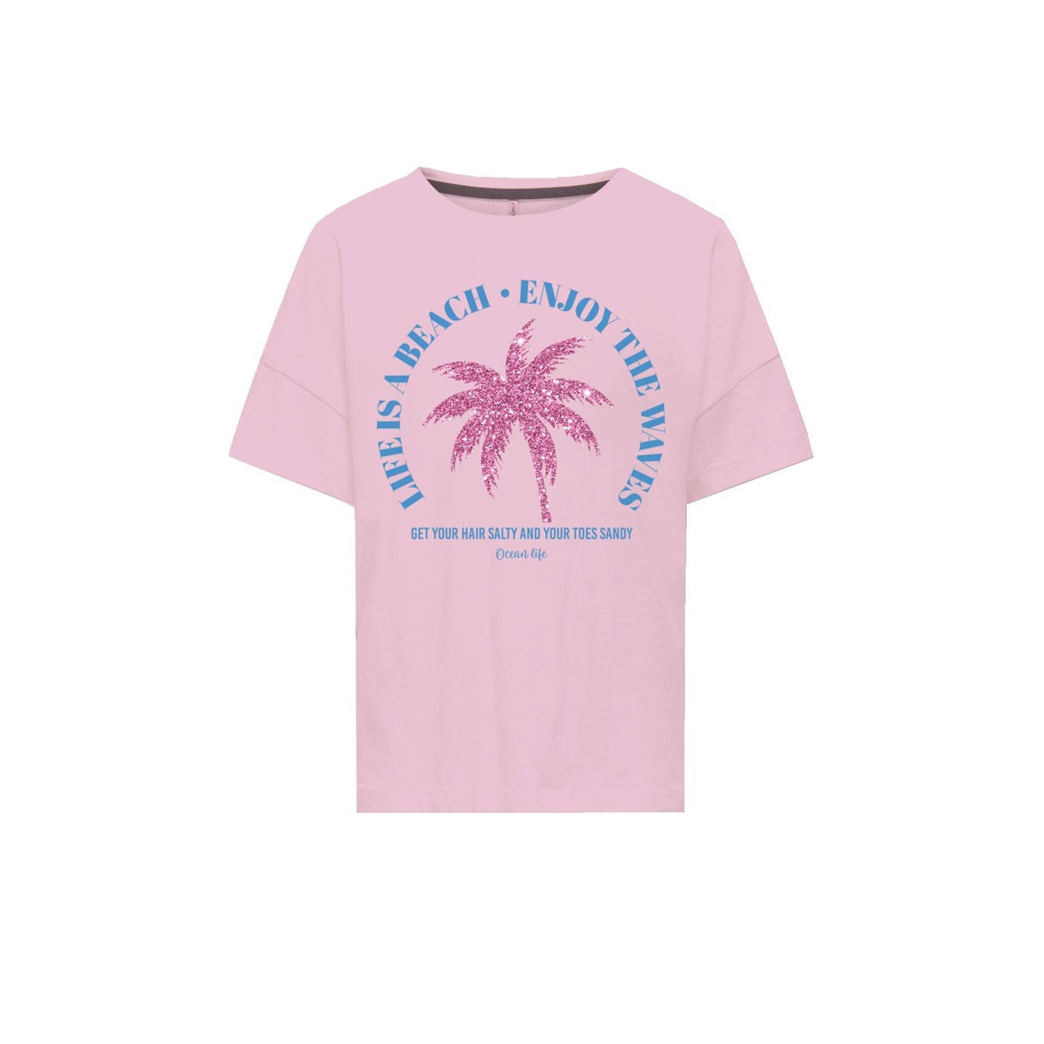 KIDS ONLY Shirt met korte mouwen KOGWILMA LIFE S S OVZ PRINTED TEE JRS