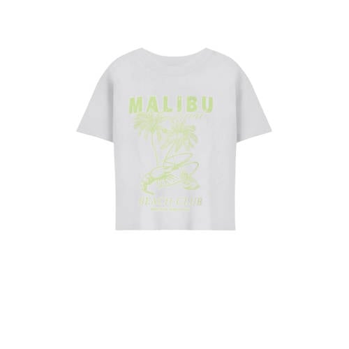 KIDS ONLY GIRL T-shirt wit/limegroen afbeelding