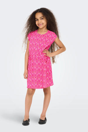 midi jurk roze