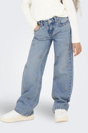 high waist wide leg jeans light blue denim