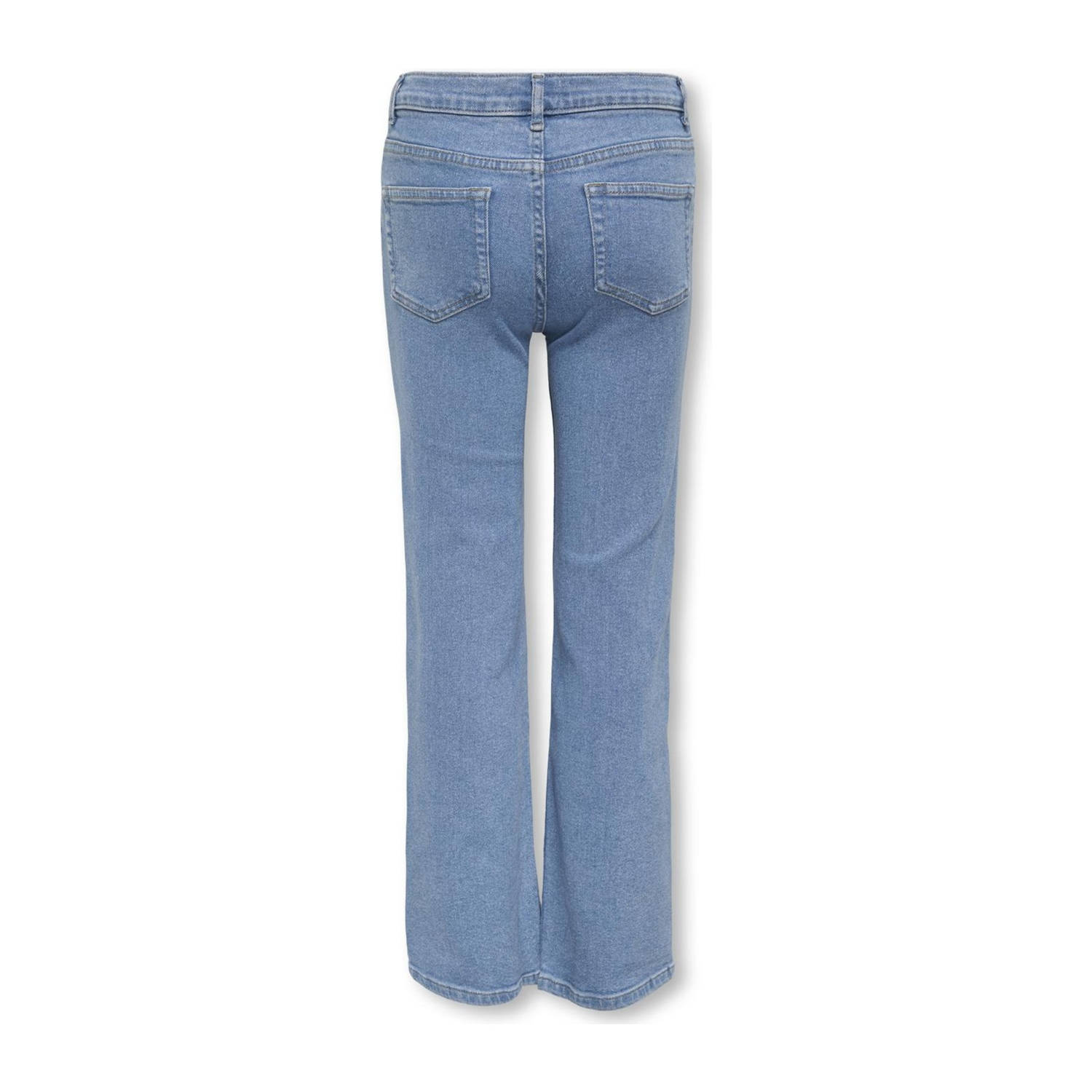 ONLY KIDS GIRL wide leg jeans met parels light blue denim
