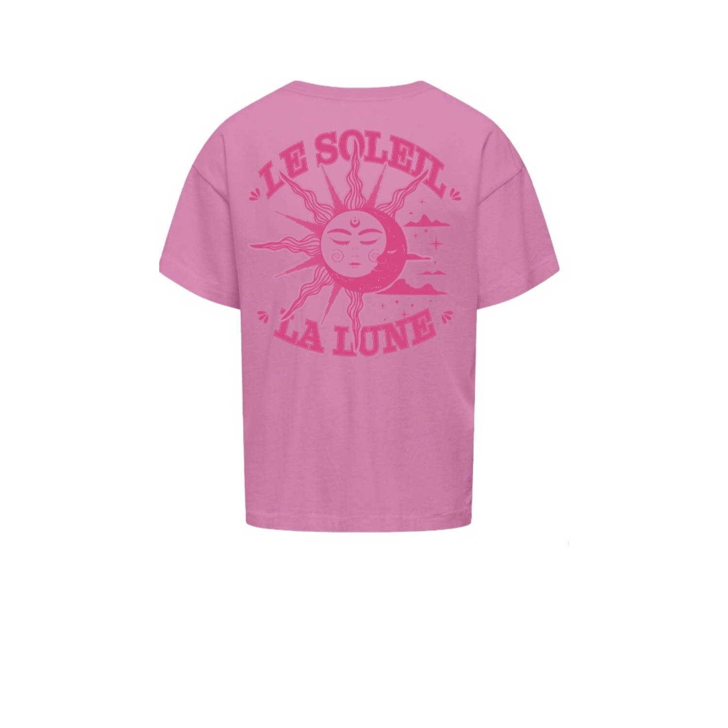 ONLY KIDS GIRL T-shirt fuchsia gebreid