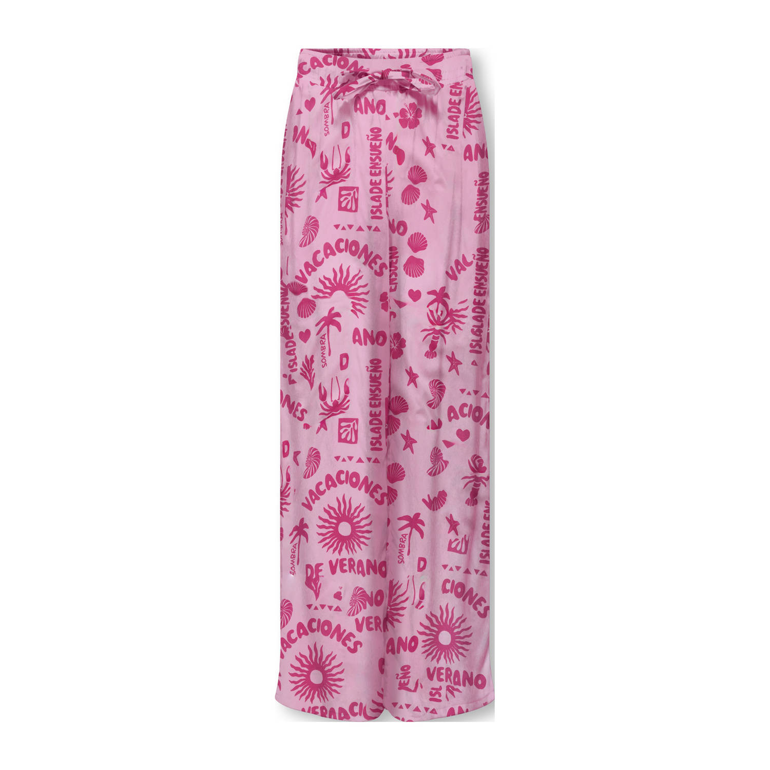 ONLY KIDS GIRL loose casual broek lichtroze