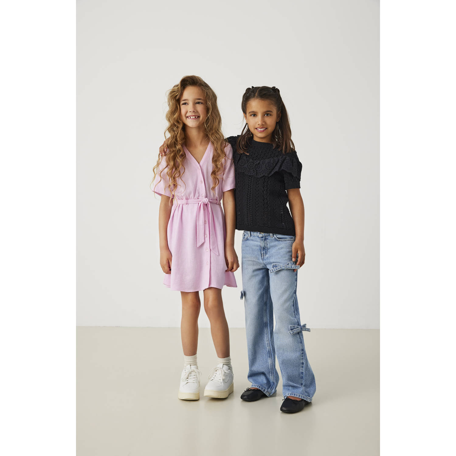 ONLY KIDS GIRL wide leg jeans light blue denim