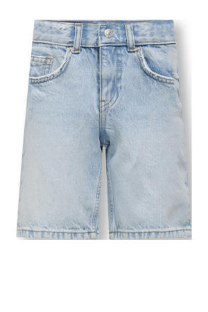 loose denim short light blue denim