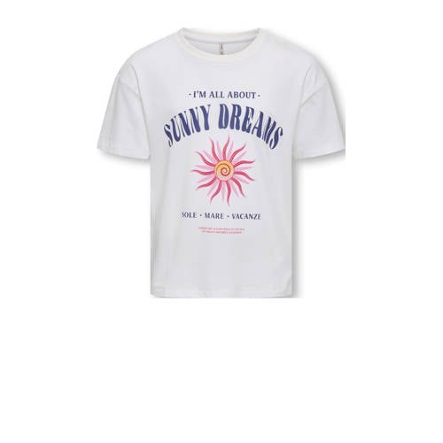 KIDS ONLY GIRL T-shirt wit gebreid afbeelding