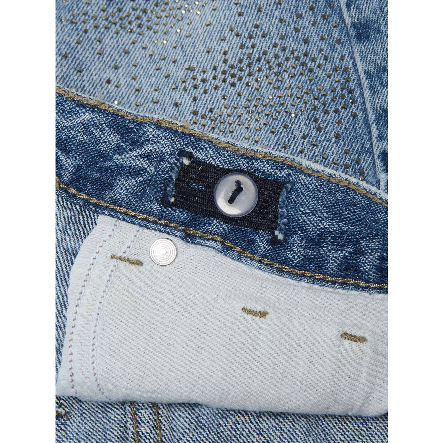 ONLY KIDS GIRL spijkerskort met strass-steentjes medium blue denim