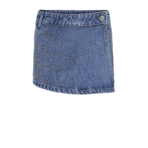 KIDS ONLY GIRL spijkerskort met strass-steentjes medium blue denim afbeelding