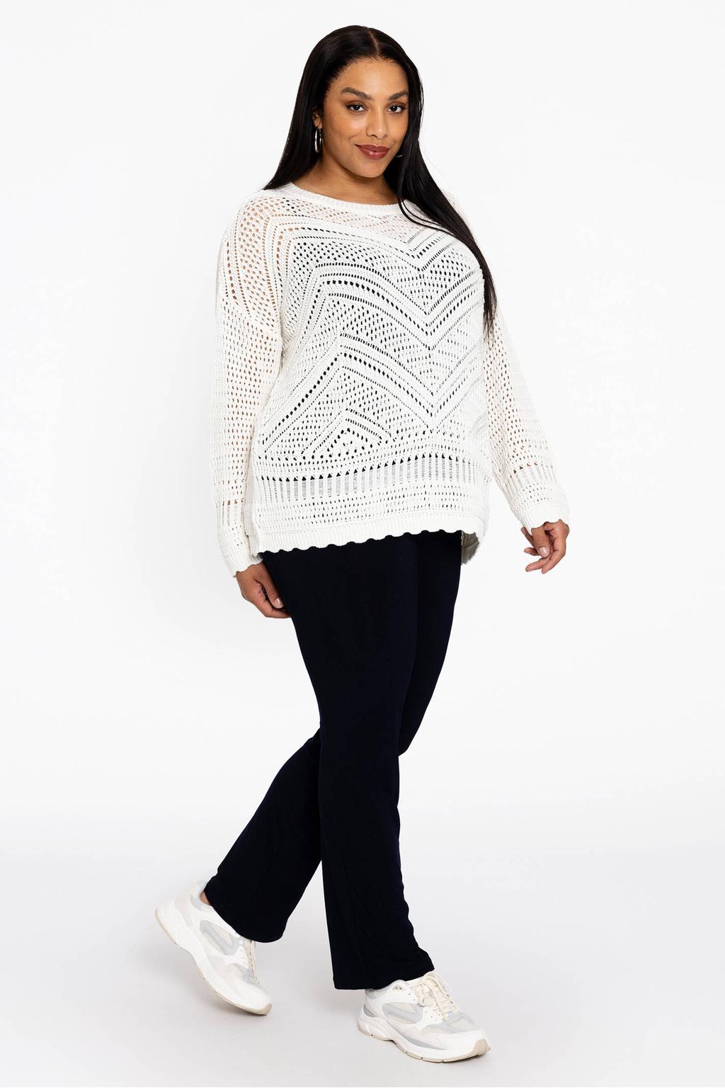 YOEK jas Plus Size - ecru