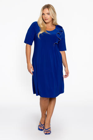 midi jurk blauw