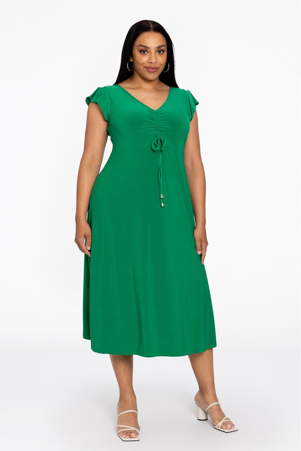 YOEK midi jurk groen