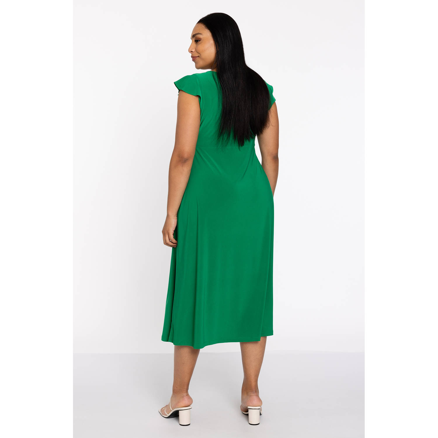 YOEK midi jurk groen