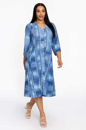 blousejurk blauw denimprint