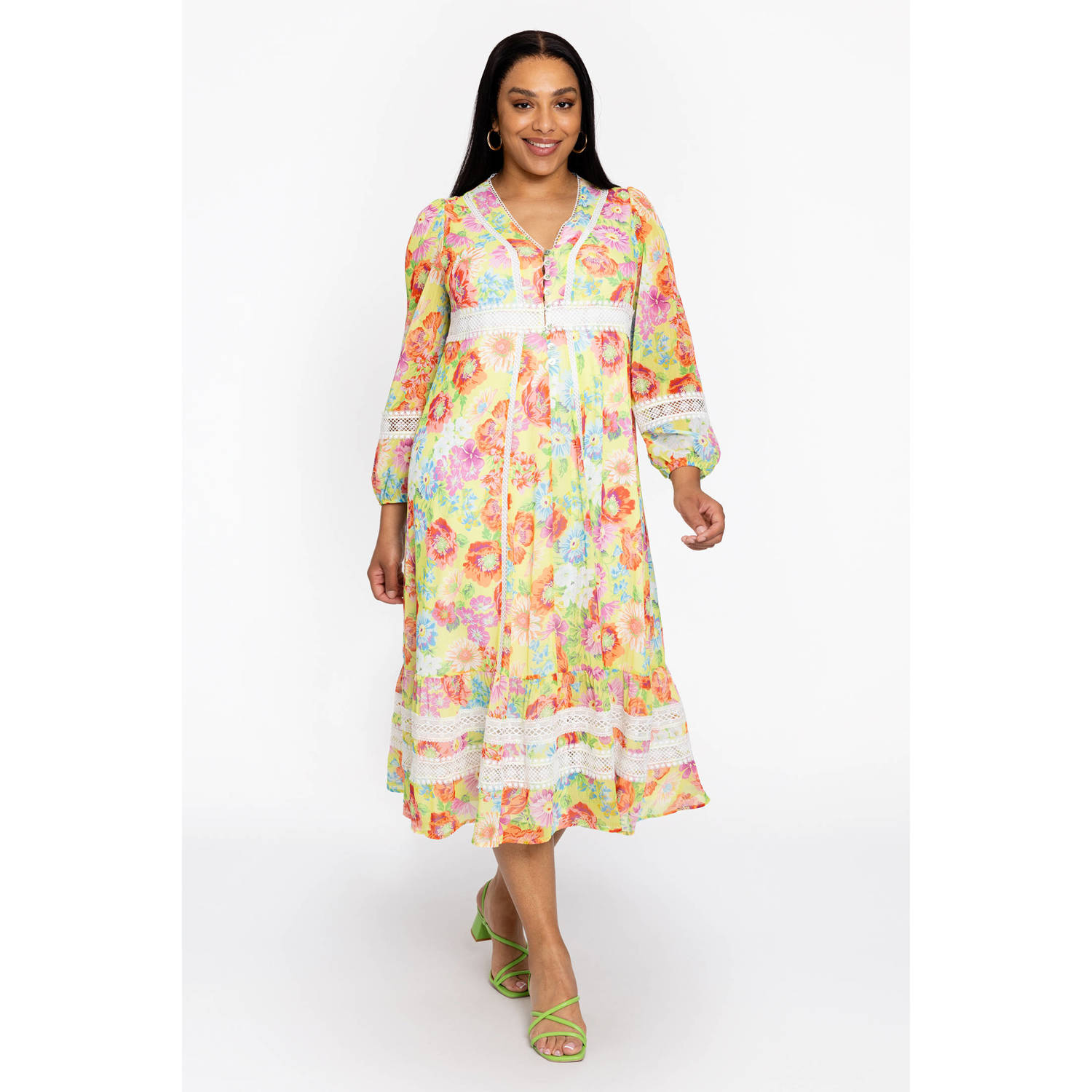 YOEK midi jurk multi