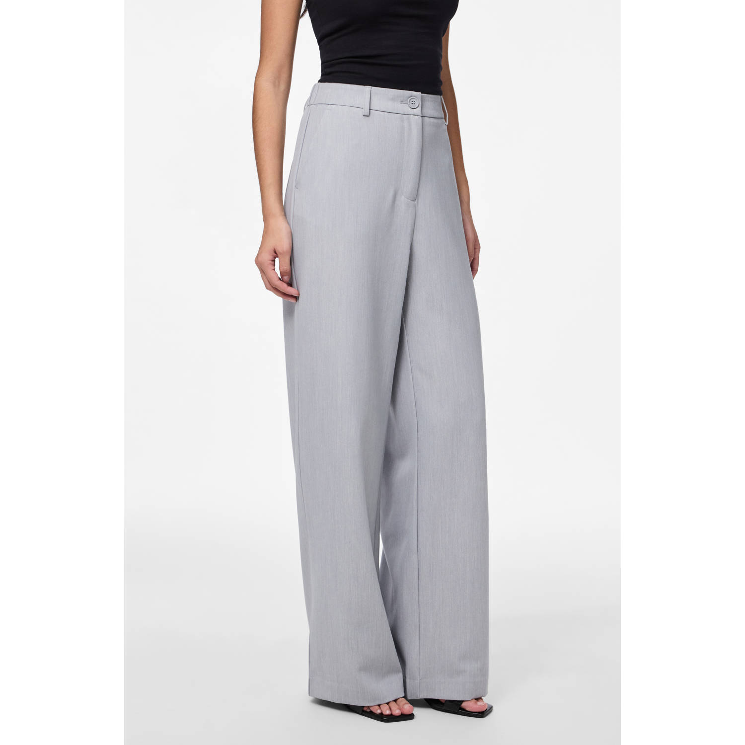 PIECES wide leg high waist broek
