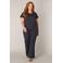Base Level Curvy flared broek travelstof zwart