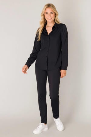blouse travelstof zwart