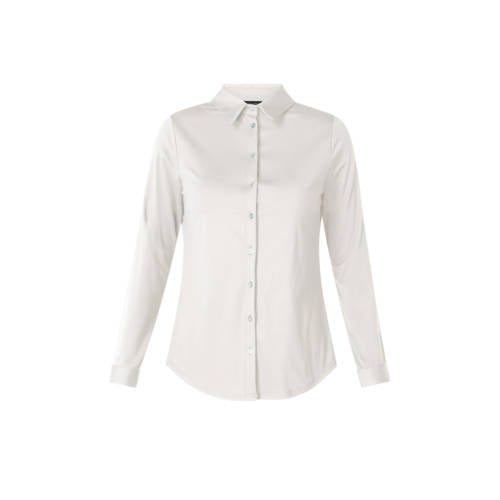Base Level blouse travelstof zand afbeelding