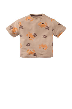 T-shirt Lauro zand/oranje