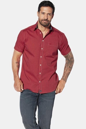 casual overhemd donkerrood