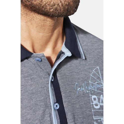 Jan Vanderstorm polo HERFINN Plus Size grijsblauw afbeelding